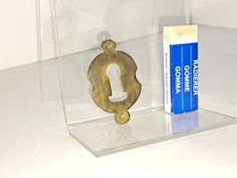 1 antike Schlüssel Rosette, Messing (LOT574#MBS3)