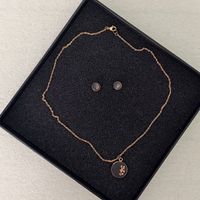 Roségoldfarbenes Schmuckset mit Kette und Ohrringen