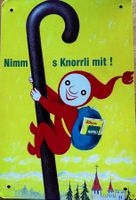 Knorrli Blechschild Knorr Gewürz Maggi Kobold Zwerg Figur