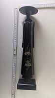 Asiatische Frau Holzfigur mit Perlmut inlay