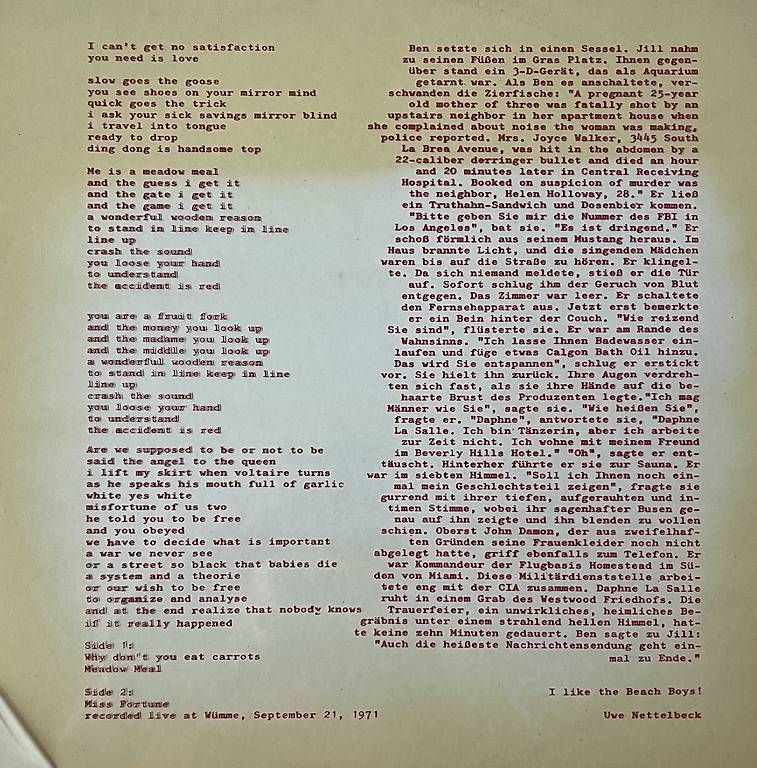 Schallplatten: FAUST - 1971 transparentes Vinyl – Gebraucht aus Horw von Belowzero0 4