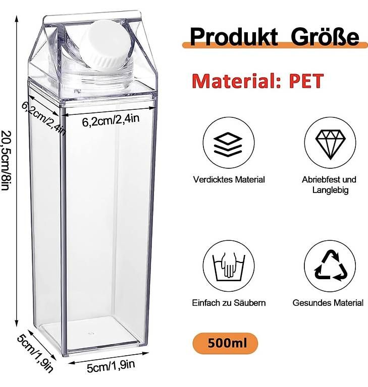 Küchengeräte: 3x Wiederverwendbare Milchkarton in PET – Neu und originalverpackt aus Abtwil SG von marcel9121 1