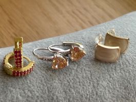 Luxus Elegante Ohrstecker Ohrschmuck  Farbe: Gold Zirkonia
