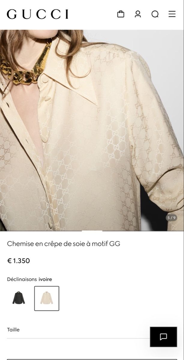 Gucci Blusen: Blouse Gucci GG pattern beige size 38, new! – Neu (gemäss Beschreibung) aus Thonex von Lux_brands01 7
