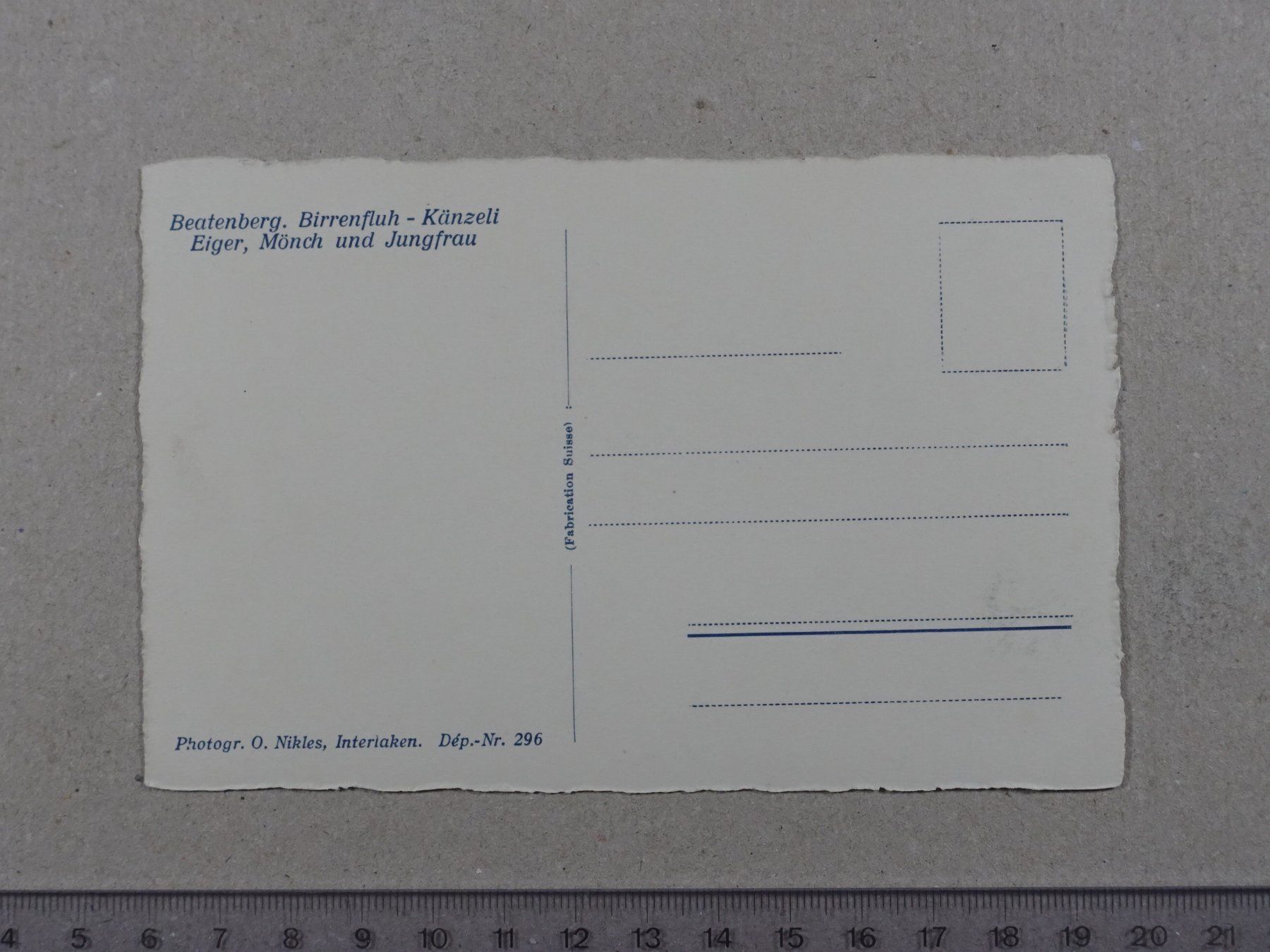Cartoline postali: Beatenberg, Birrenfluh, Känzeli, Eiger, Mönch, Jungfrau – Usato da Lenzburg venduto da fh1 1