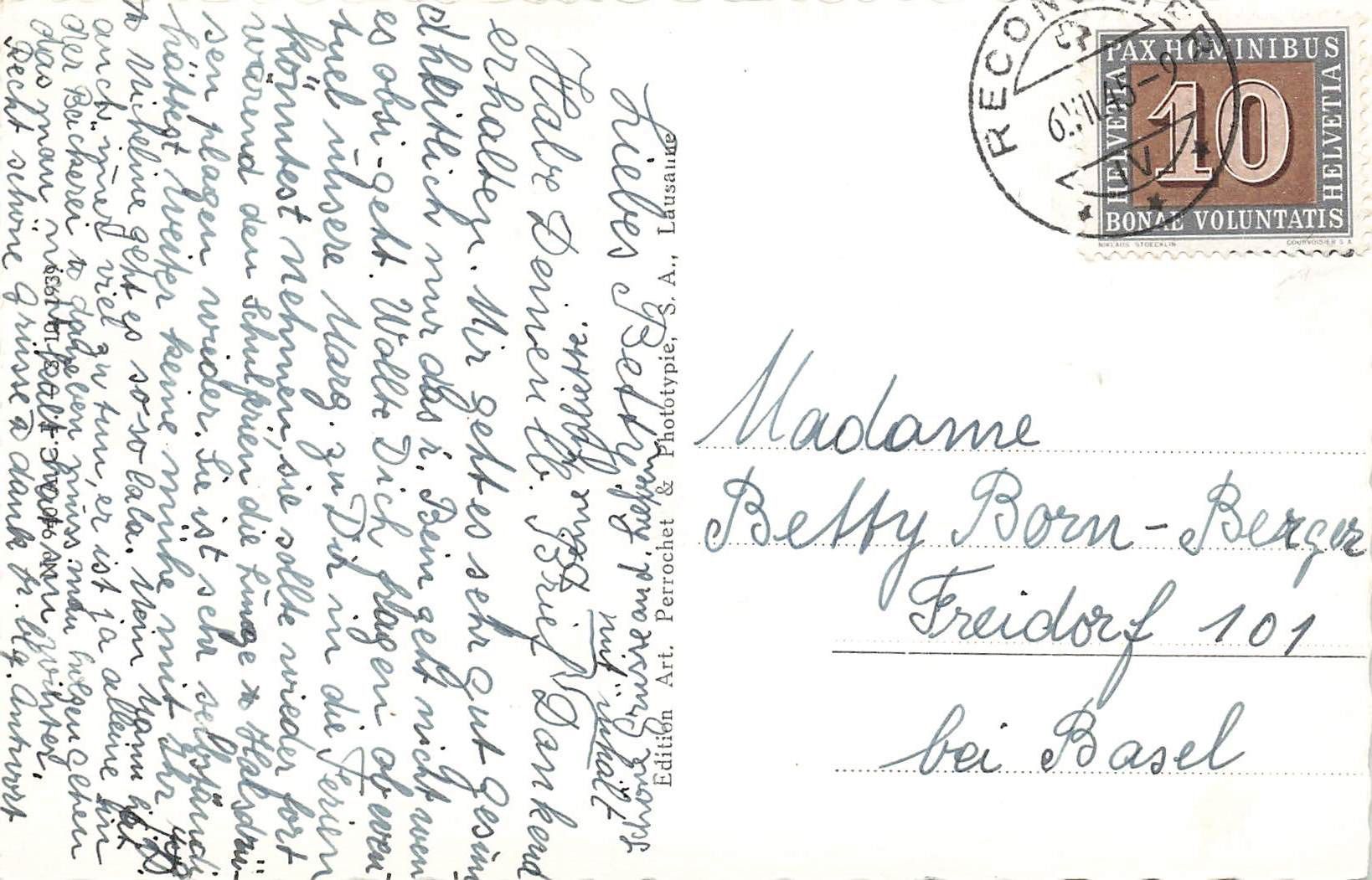 Cartoline postali: Reconvilier la gare – Usato da Biasca venduto da Blenio71 1