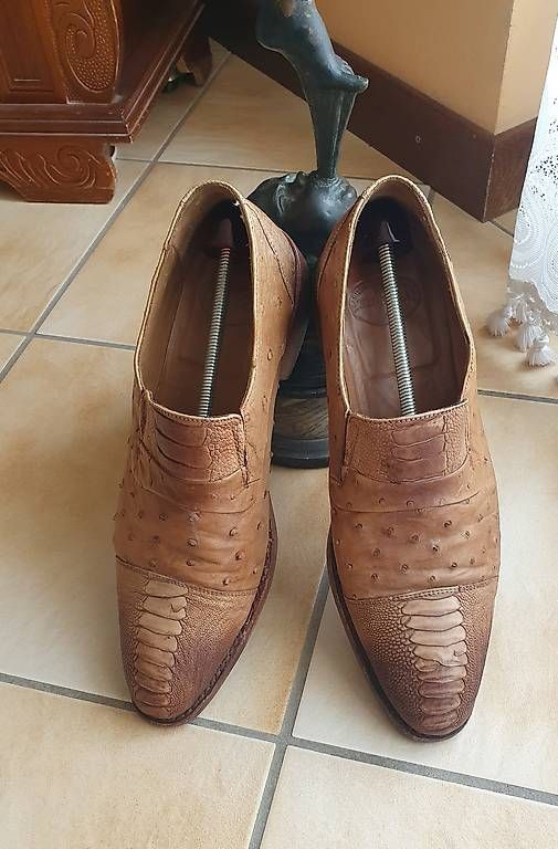 Herrenschuhe: Superbes Tirelli cuir Autruche 45 – Gebraucht aus Erde von zakleblanc 1