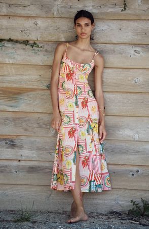 Robe à imprimé fruit de Linen S/Kleid mit Fruchtdruck aus Le