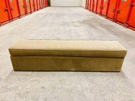 Banquette de lit COLUNEX velours doré