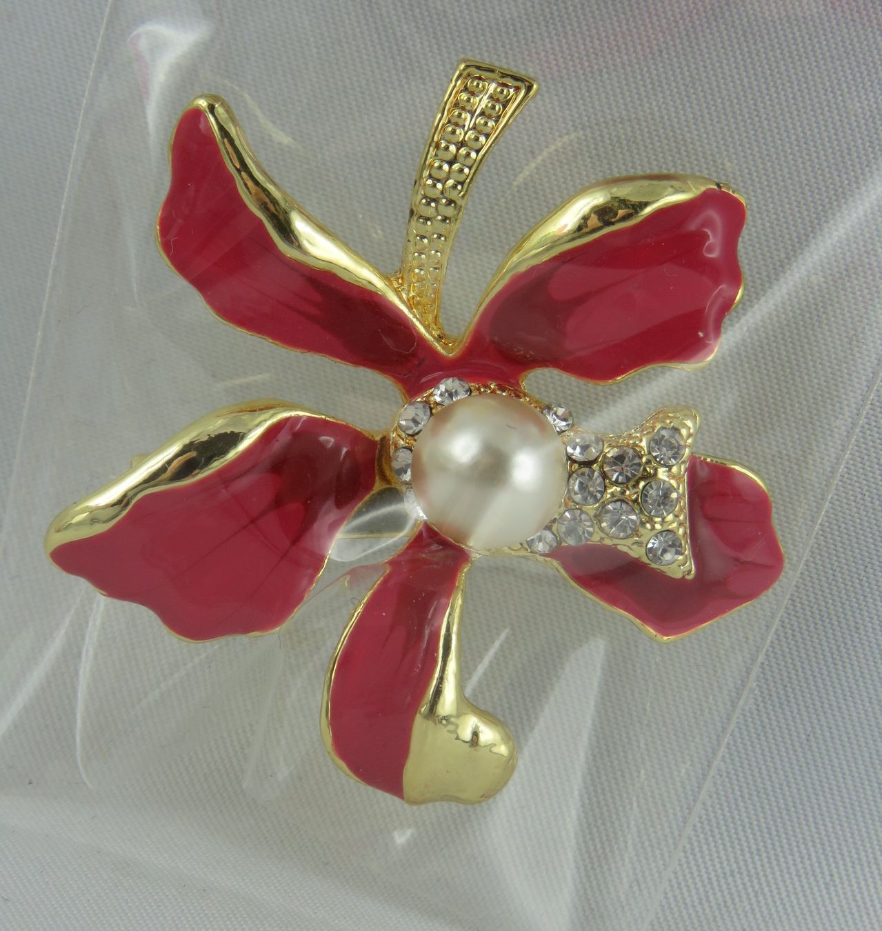 Broschen & Nadeln: Brosche - ORCHIDEE mit Glitzersteinen - 4,5x4,5cm – Neu und originalverpackt aus Grenchen von Yamahwildstar16 1