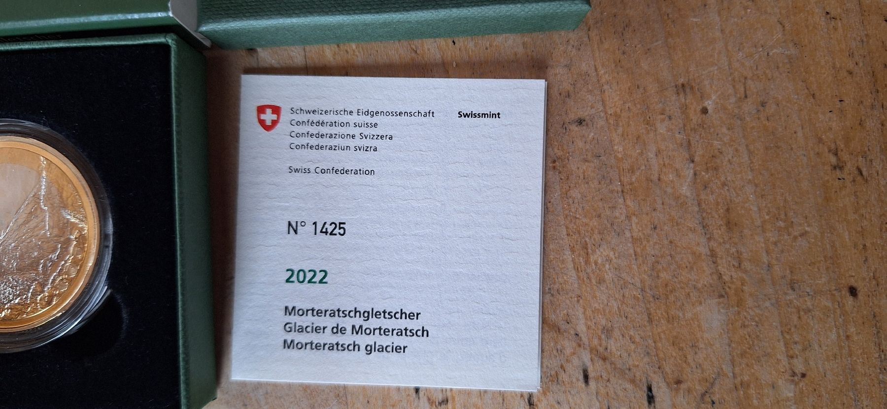 Tutti le monete: Pièce commémorative Mortaratsch 2022 – Nuovo e nell'imballaggio originale da Le Sentier venduto da Loorenz 2