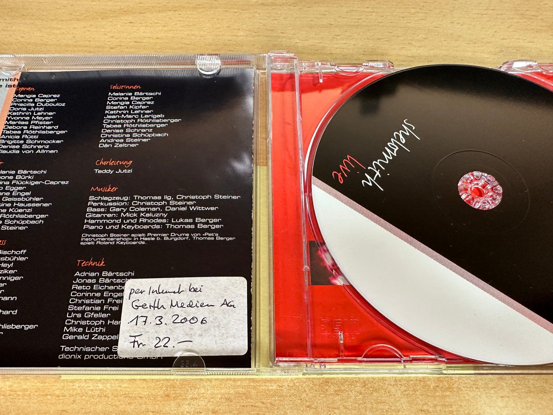 CD: B7 Shelomith – Live – Usato da Rikon im Tösstal venduto da Alpenmutz 2