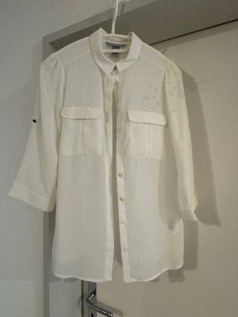 Bluse elegant  feines weiss