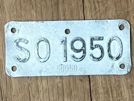 SO 1950- VELONUMMER- FAHRRADSCHILD- PLAQUE DE VELO - SO 1950