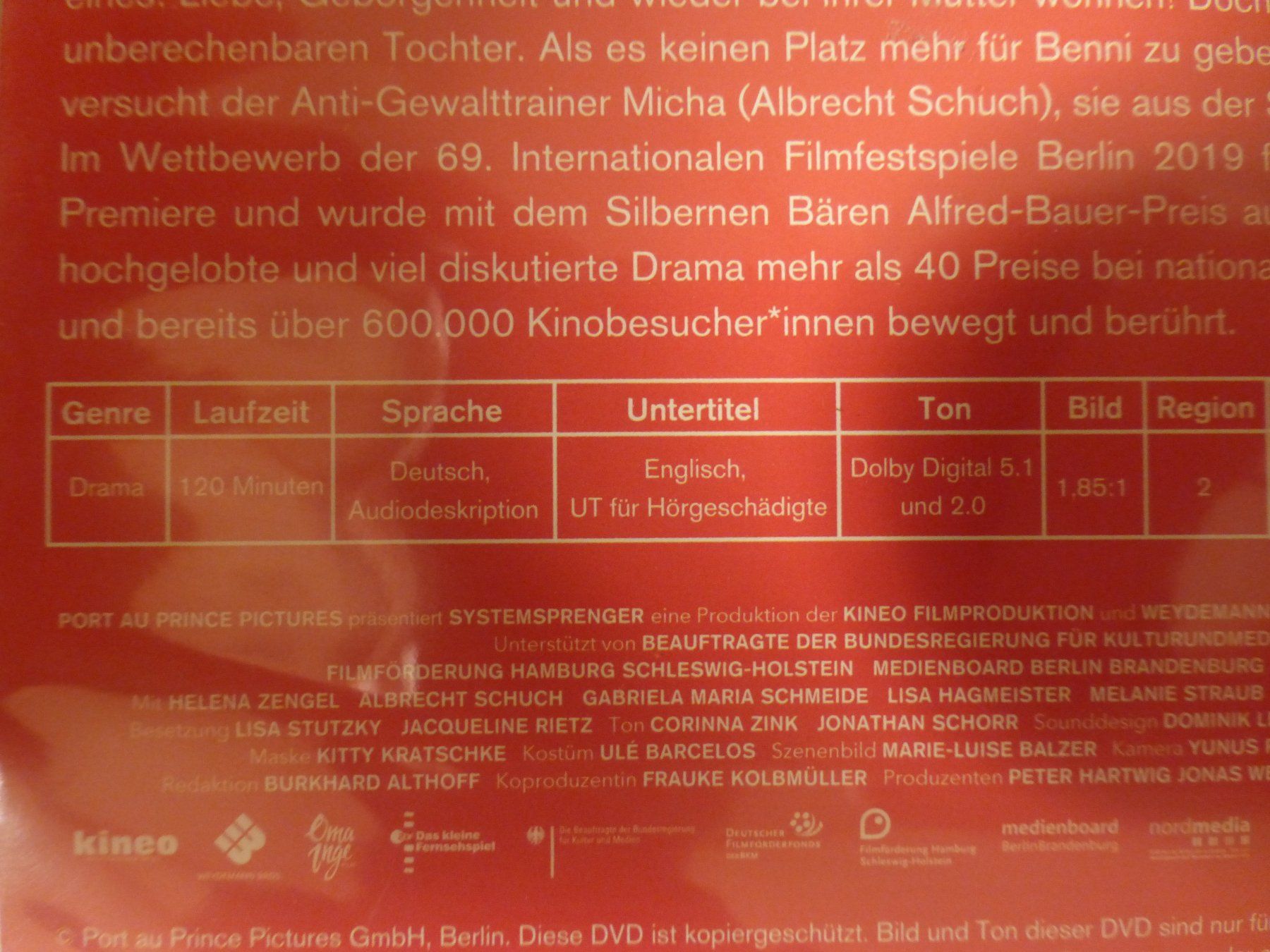 Tutti i DVDs: Systemsprenger DVD – Usato da Zumikon venduto da psisound 3