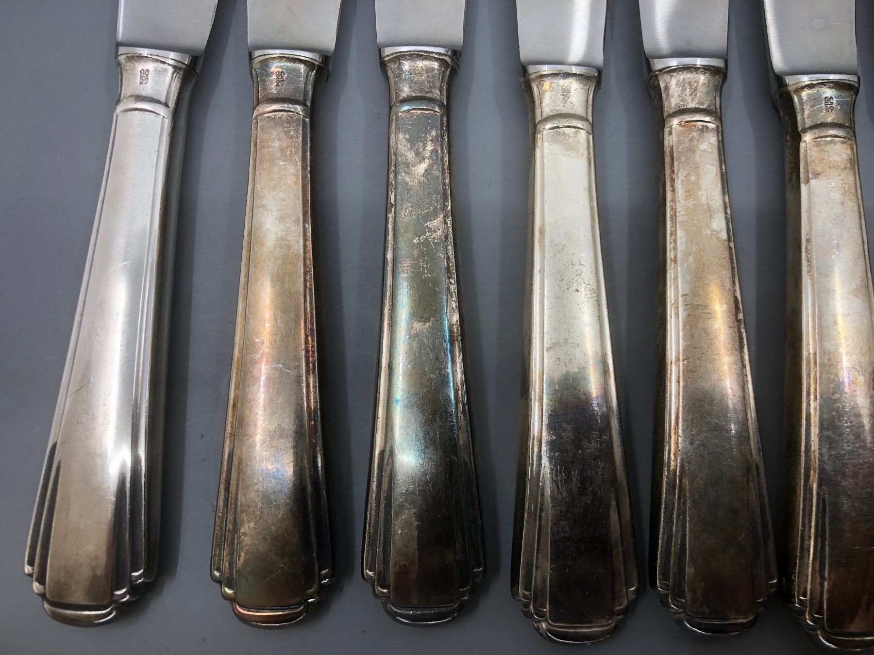 Posate: 10 Tafelmesser versilbert Art Deco – Usato da Basel venduto da Tiabeanie 7