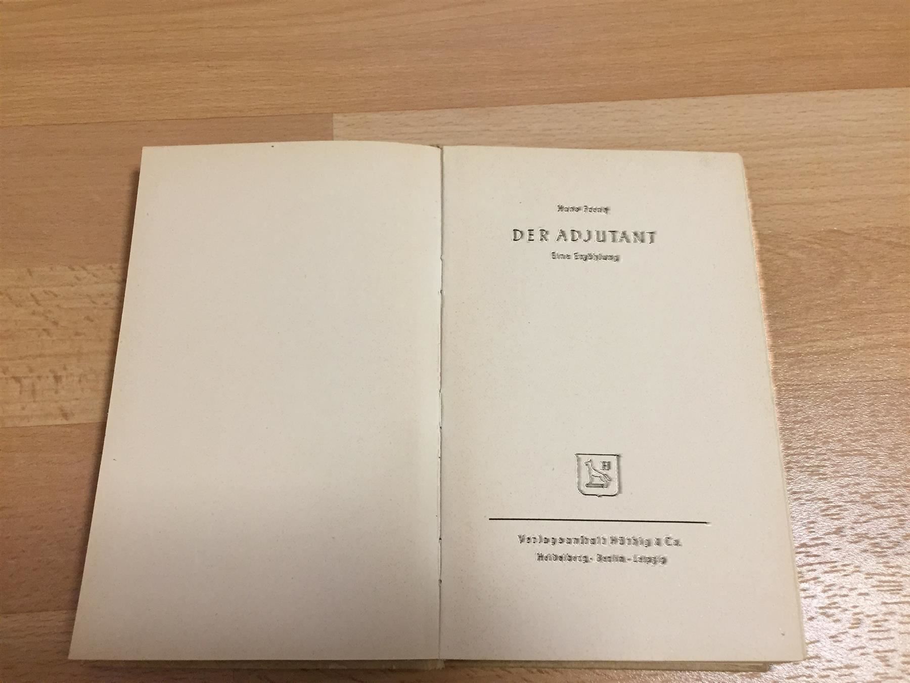 Libri: H.Frentz «Der Adjutant» 1941 – Usato da Cormagens venduto da Bonsai111 2