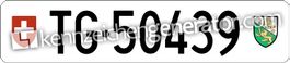 Kontrollschild TG 50439