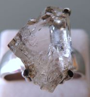 Herkimer Diamond ( Quarz ) Silber 925 Fingerring Gr. 57