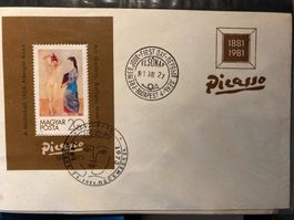Ungarn 1981 ill. FDC SSt Block 100.Geburtstag Pablo Picasso