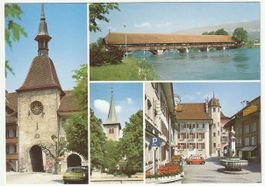 Foto-AK Wangen an der Aare, 4 Ansichten