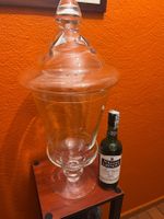 Grosse Bonbonniere aus Glas, Vintage