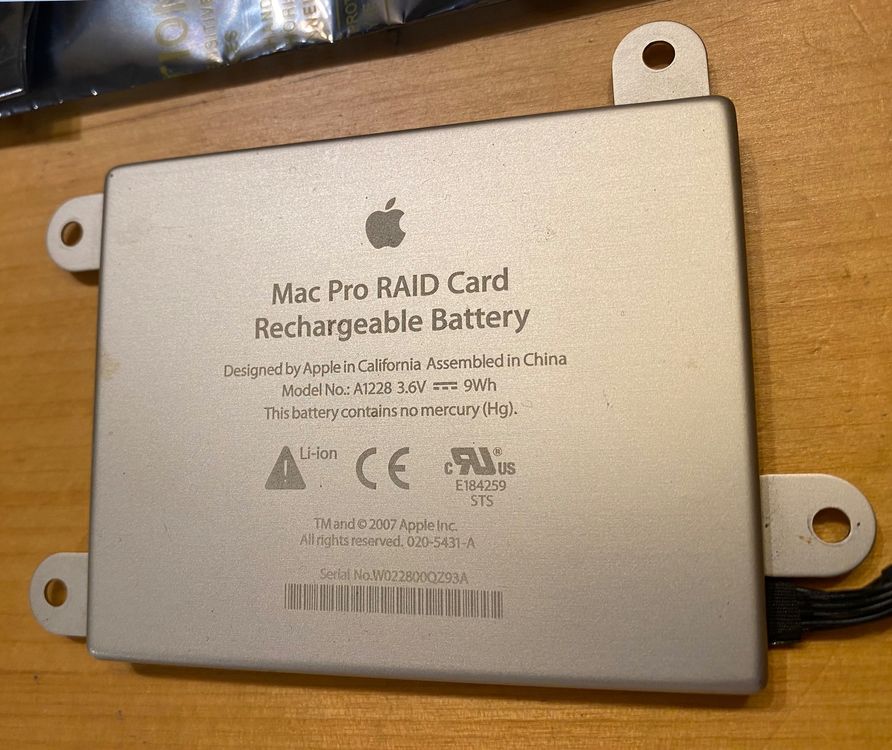 Apple Raid Battery A1228 für RAID Karte Mac Pro Modelle [2x] Kaufen