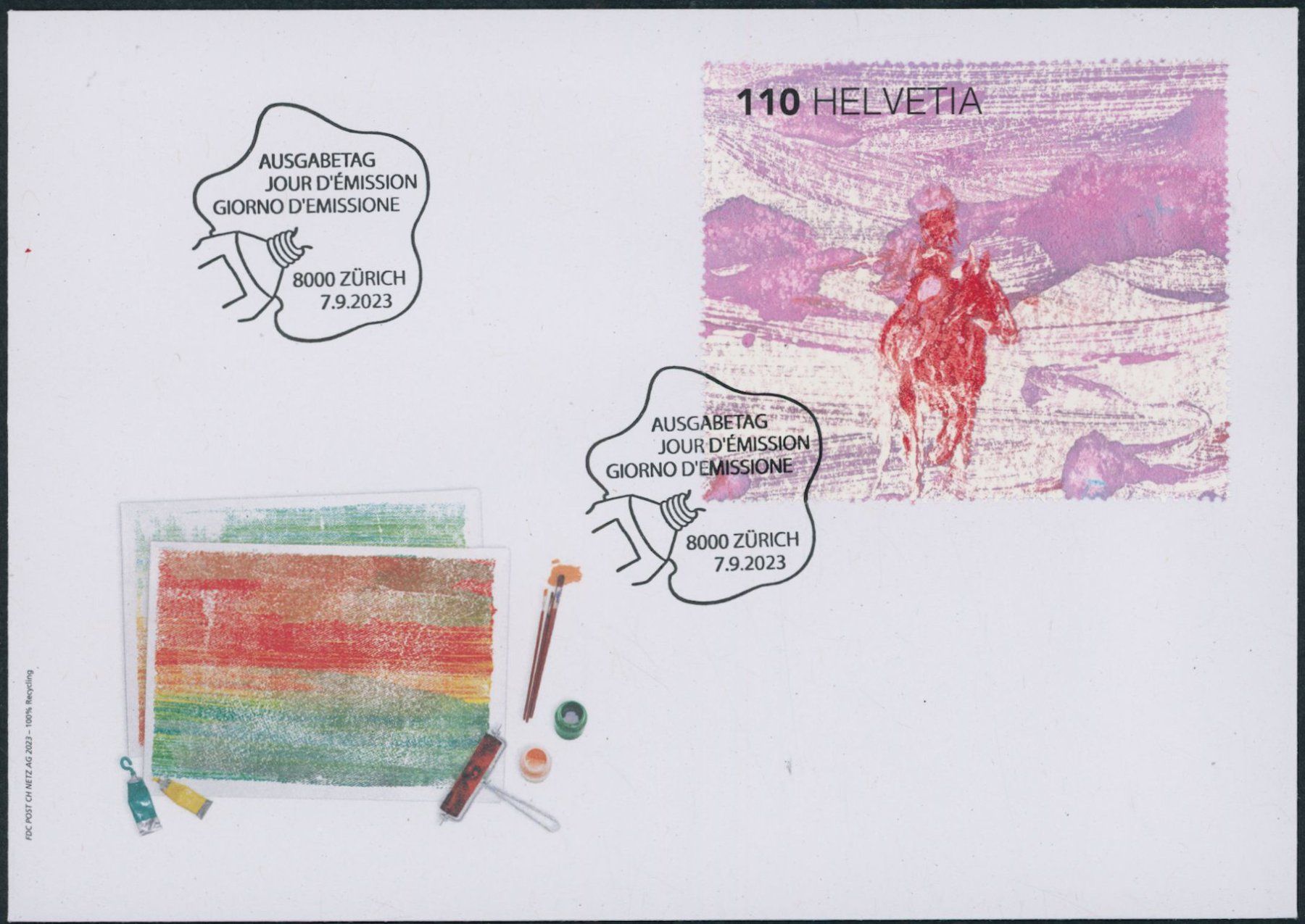 Tutti i francobolli: 2023 - VFO - Blockausschnitt - Ersttagsbrief FDC ET – Usato da Schindellegi venduto da leecollect