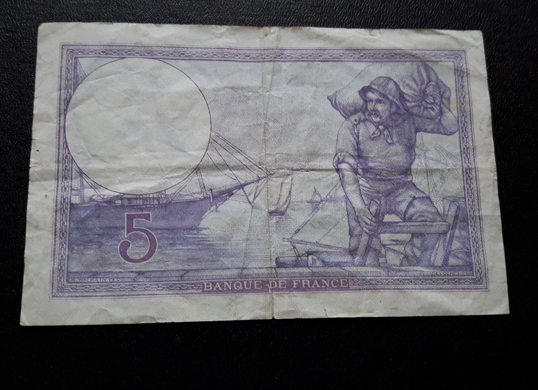 Banconote: 5 Francs FRANCE 1918 – Usato da Zürich venduto da brinkosos 1
