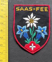 Saas-Fee, Edelweiss, Enzian/ Aufnäher vintage