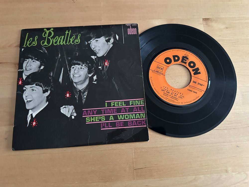 BEATLES rare EP Single I feel fine Frankreich Kult Top 60's (Gebraucht ...