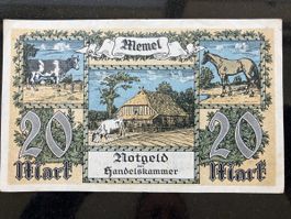 Notgeld Memel 20 Mark 1922 Banknote Germany