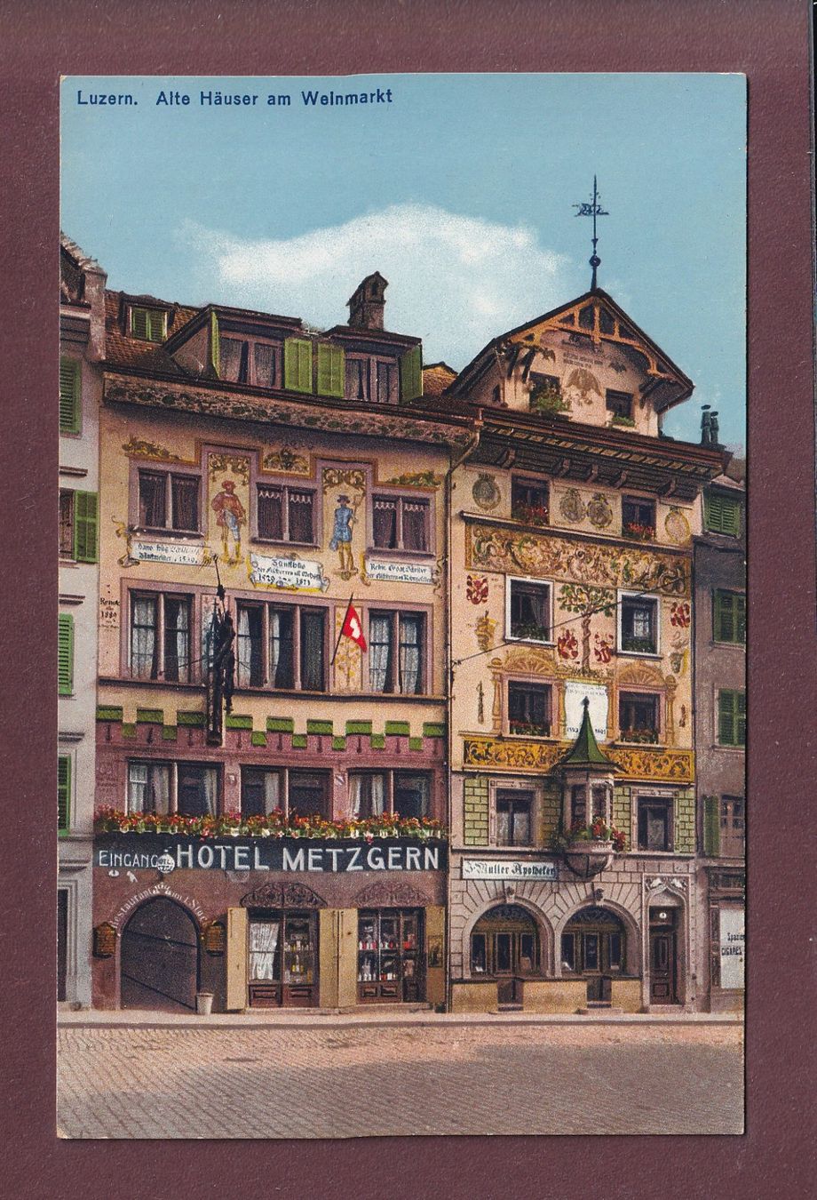 Cartes postales: LUZERN - Alte Häuser am Weinmarkt – D'occasion à Pully par nicecards