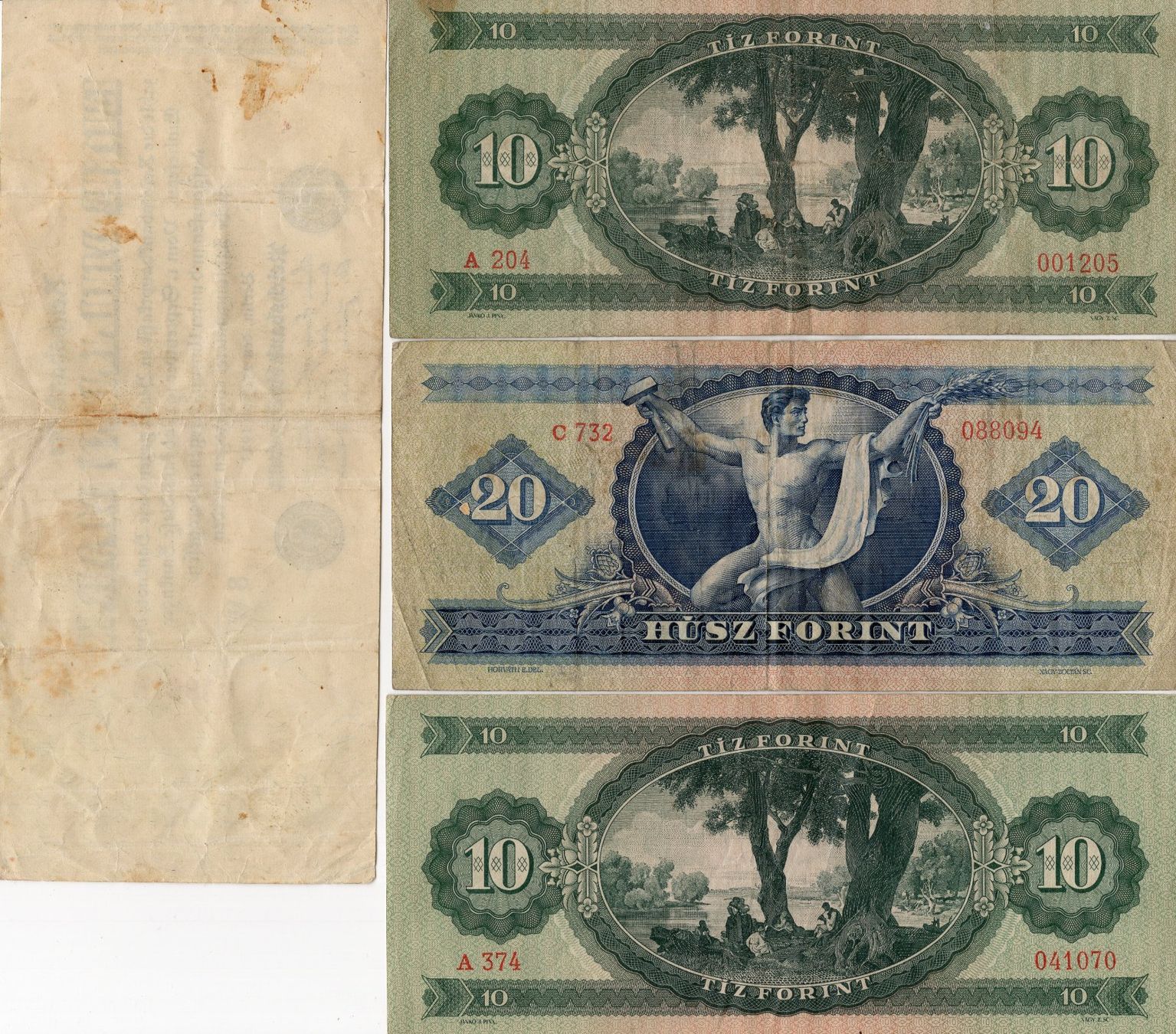Banknoten: 17 gebrauchte alte Geldscheine – Gebraucht aus Eglisau von Chperfins 1