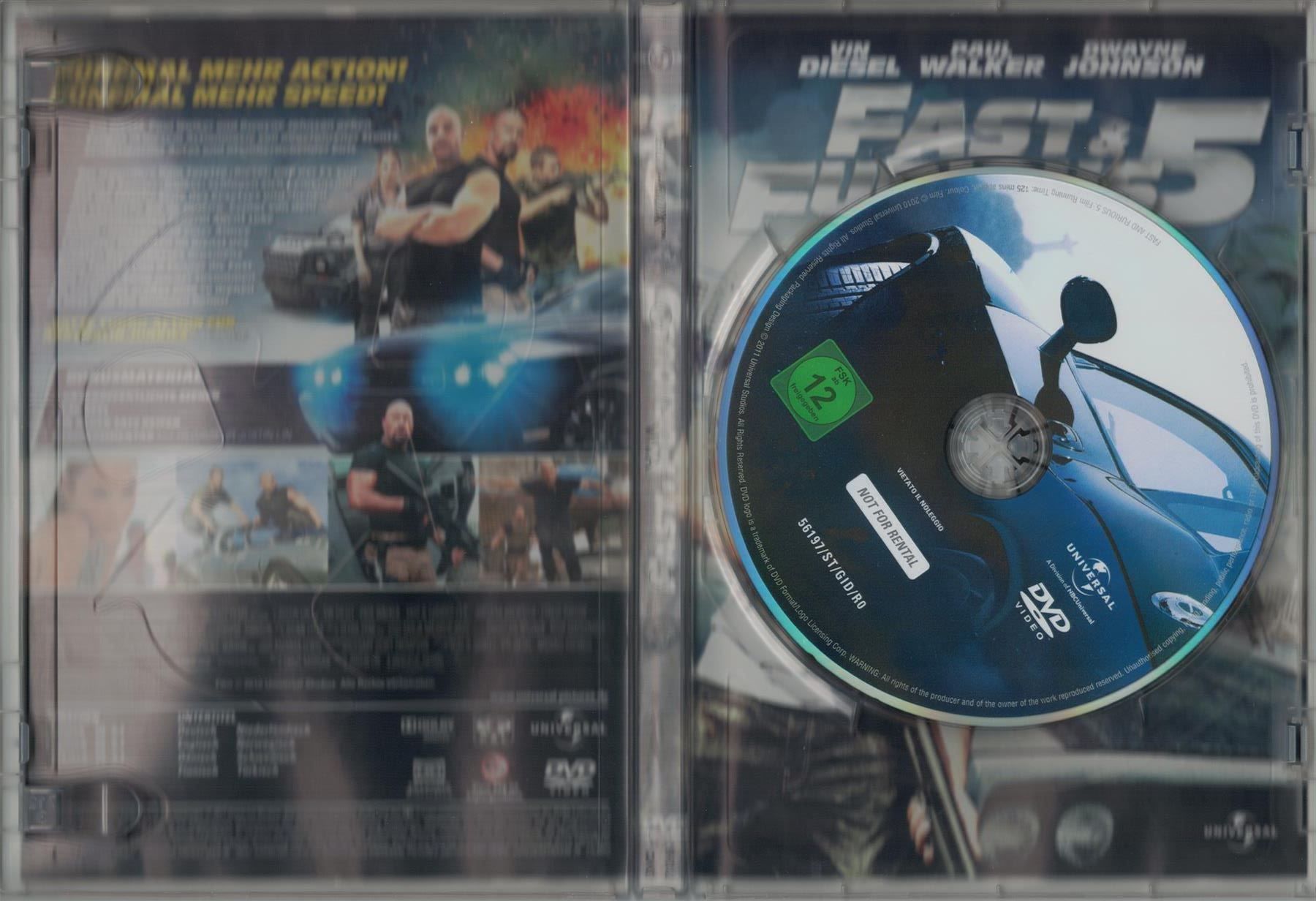 Alle DVDs: Fast & Furious 5 - Paul Walker - Diesel – Gebraucht aus Wolfhausen von uchuva26 1