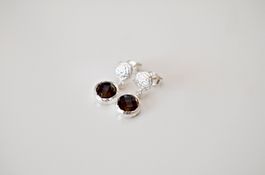 Ohrringe Silber 925 & Rauchquarz (OH255.SMQ)