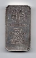 (1320) Raiffeisenbank, Silberbarren 100 g