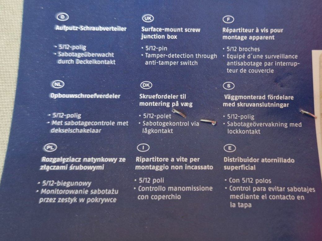 Abus Sistemi d'allarme: Abus Aufputz Schraubverteiler (378) – Nuovo e nell'imballaggio originale da Dorf venduto da Zur-Lingg 1