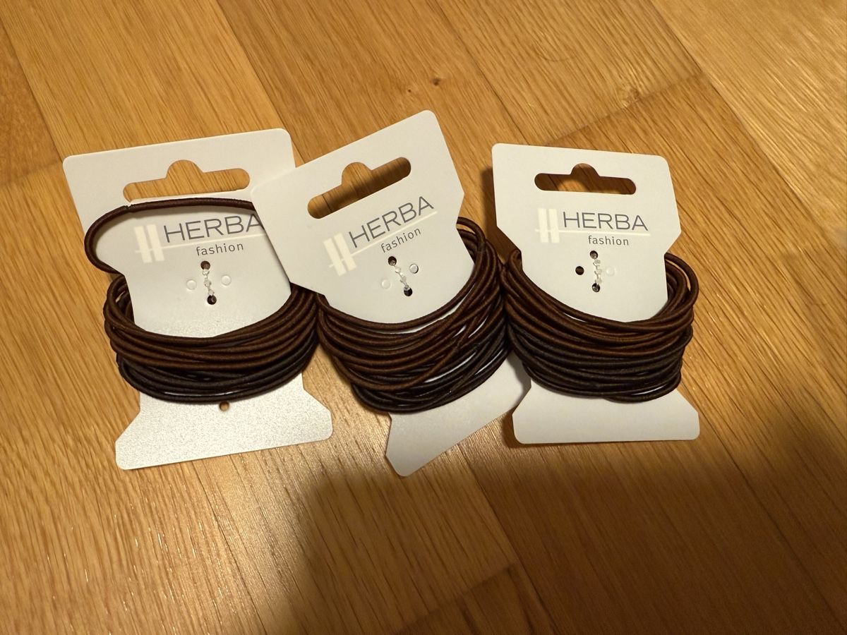 Accessori per capelli: Haargummis 3er Pack, Neu, Braun/Schwarz – Nuovo (secondo la descrizione) da Lenzburg venduto da car_pzg8