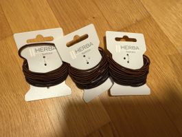 Haargummis 3er Pack, Neu, Braun/Schwarz