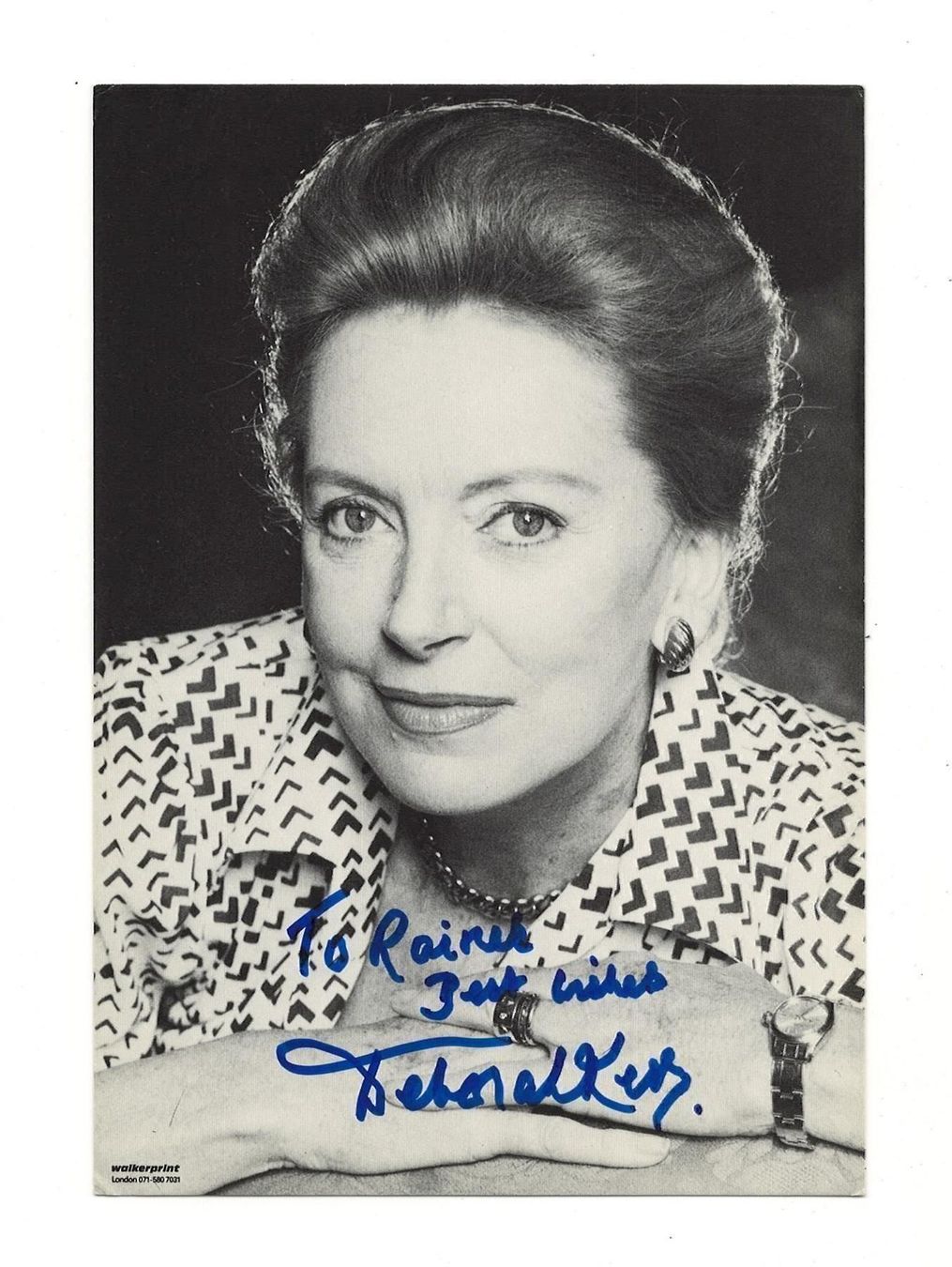 Autografi: DEBORAH KERR  ORIGINALAUTOGRAMM – Usato da Basel venduto da verano1000