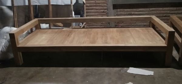 Divani: Sofa Lounge Couch Loungesofa Teak Holz Polstermöbel Kanapee – Nuovo e nell'imballaggio originale da Daisendorf venduto da Wohn-Kult 2