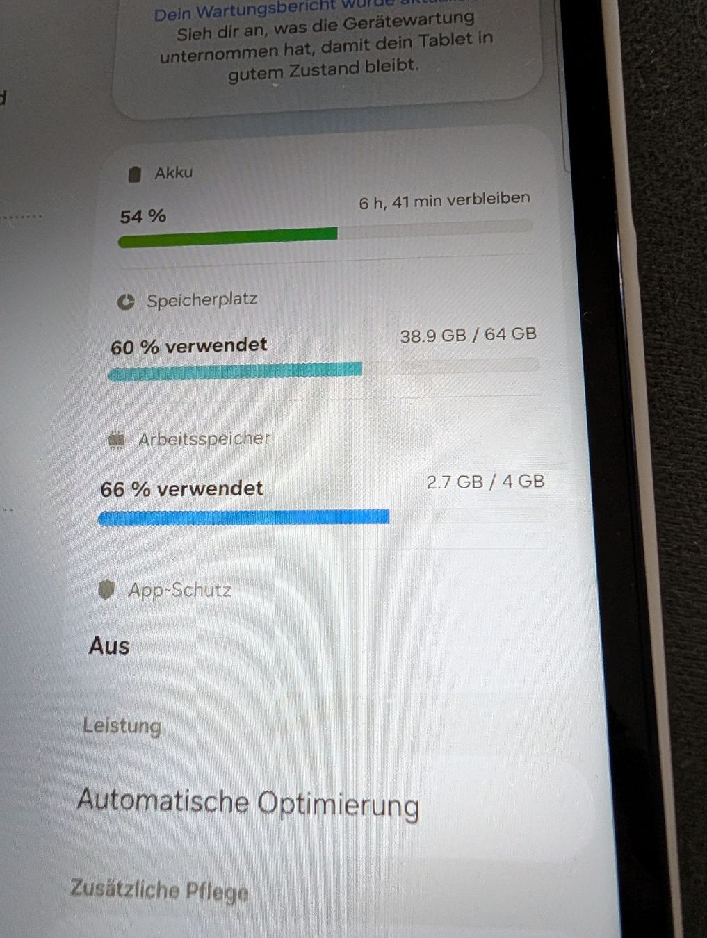 Samsung Tablet PC: Samsung A11  – Usato da Röschenz venduto da Beng 4