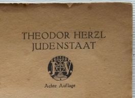 Rar: Der JUDENSTAAT - Dr. THEODOR HERZL, 8. Aufl. 1920