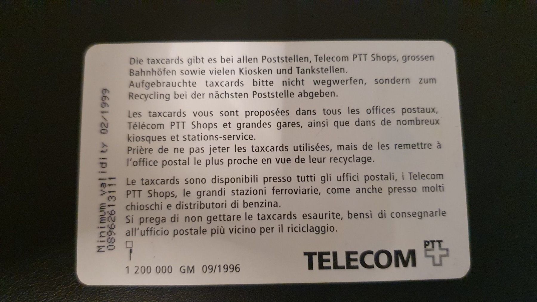 Telefon- & Taxkarten: taxcard 20.- "Matterhorn" – Gebraucht aus Arlesheim von Spielmax 1