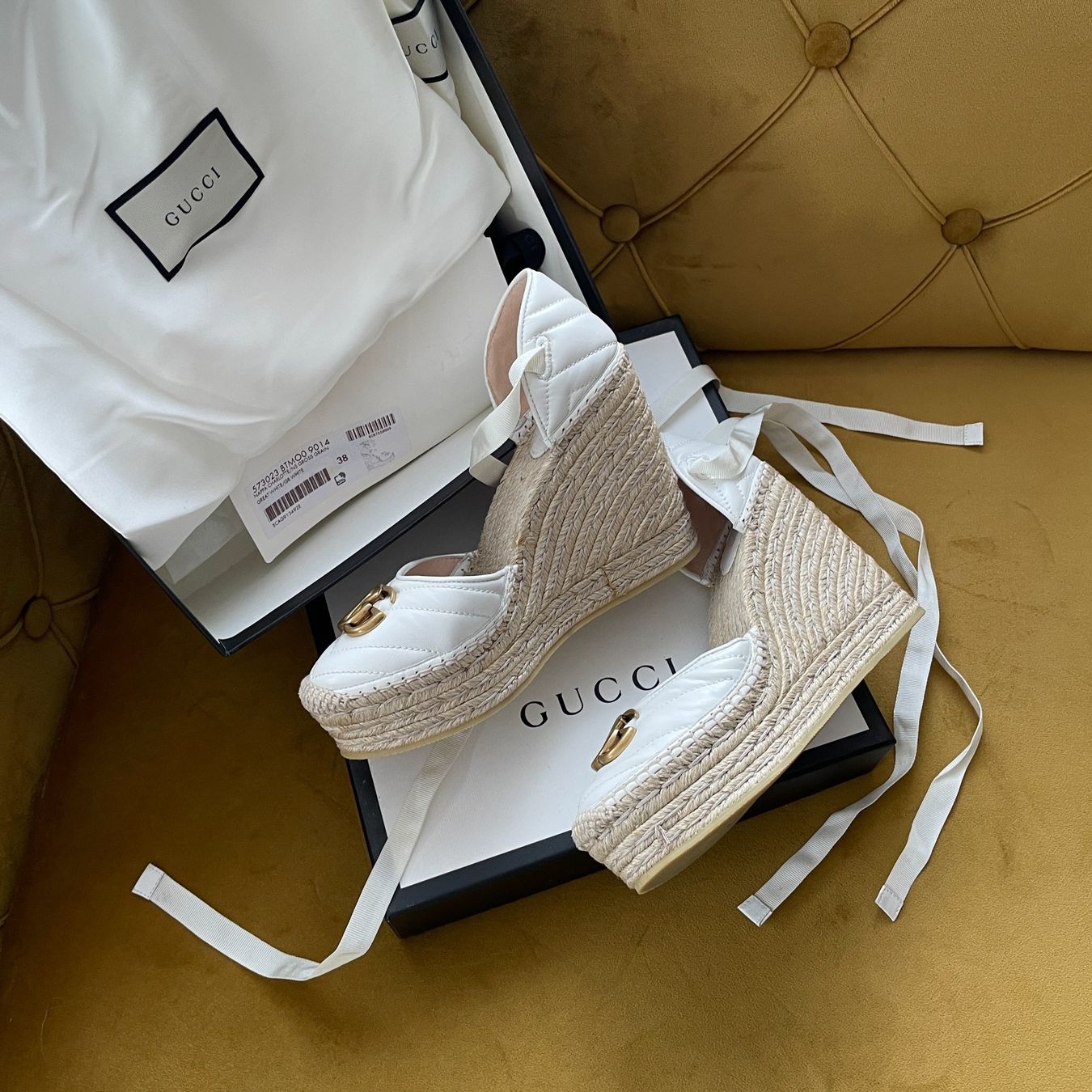 Scarpe da donna: Gucci Plattform Leder Espadrilles – Usato da Dagmersellen venduto da sheli17 3