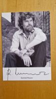 Reinhold Messner, Original Autogramm auf Karte in s/w
