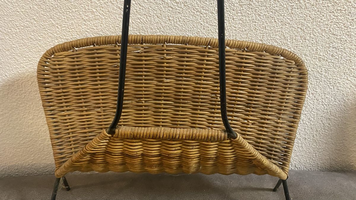 Altro per la casa: Stylischer Zeitschriftenständer Rattangeflecht  Mid-Centur – Usato da Zürich venduto da Timi80 1