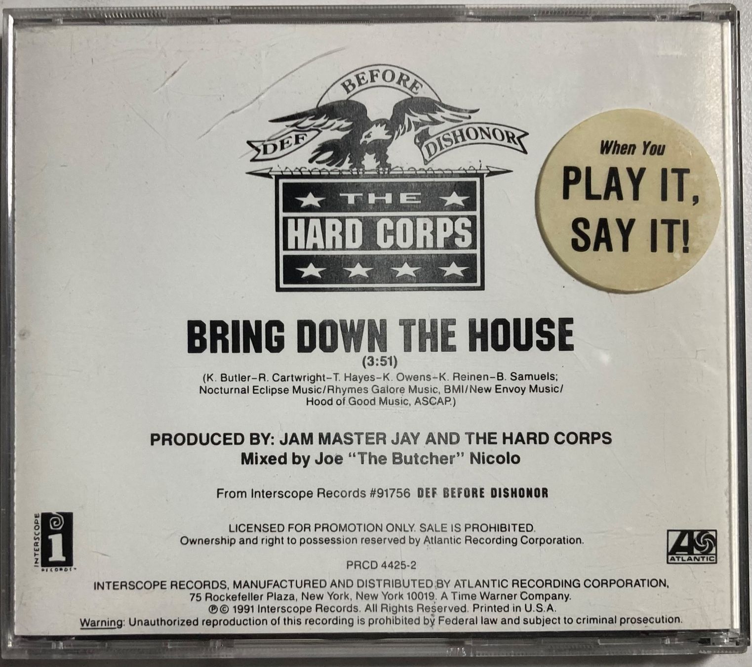 CD: THE HARD CORPS - BRING DOWN THE HOUSE – Usato da Poliez-Pittet venduto da Newtown-Records 1