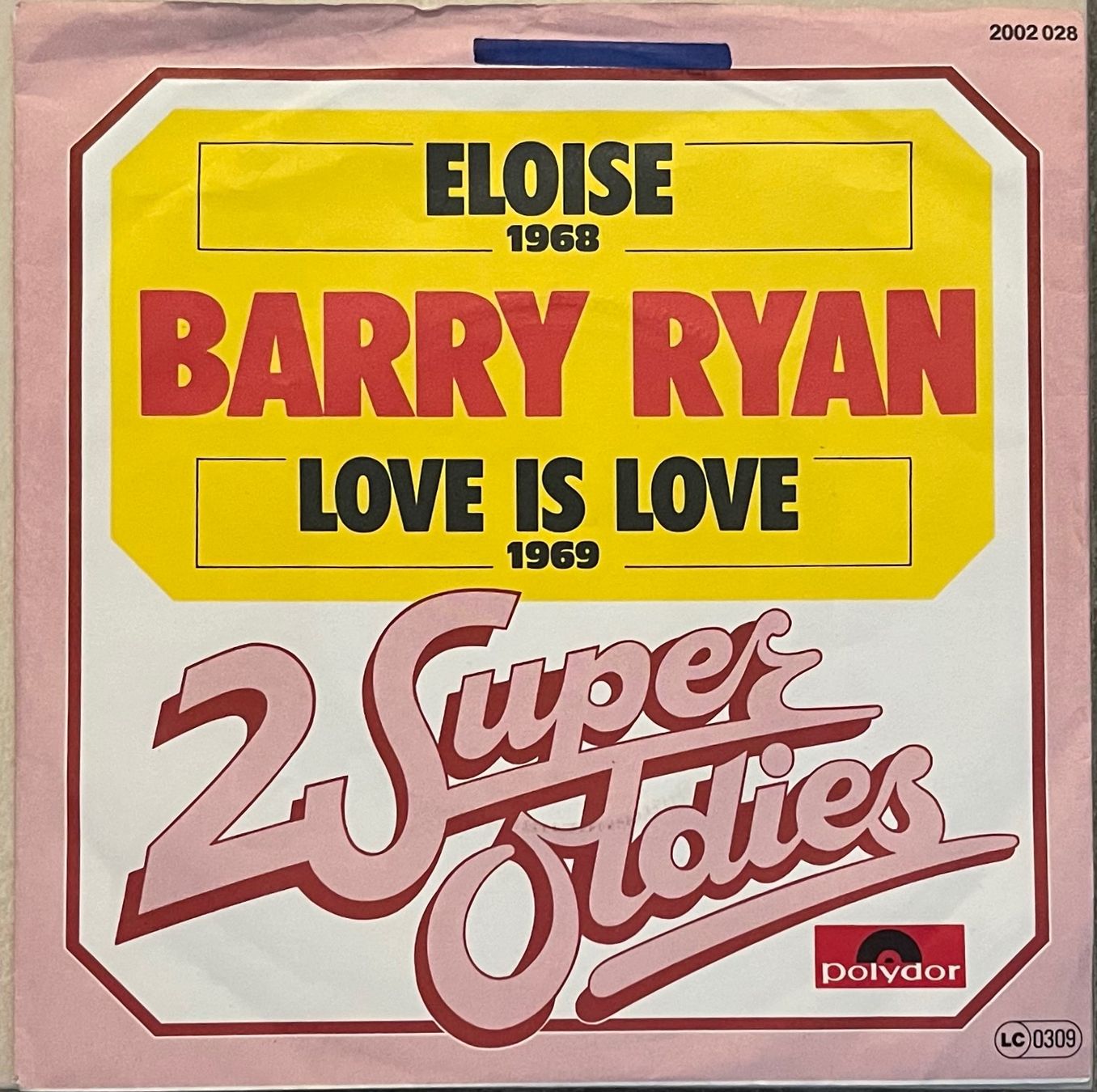 Vinyles: BARRY RYAN - ELOISE / LOVE IS LOVE – D'occasion à Bussigny par vinyl-pas-cher